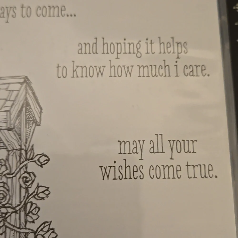 Stampin Up Bright Wishes rubber stamp set